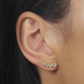 Brinco Dourado Ear Cuff Pedras Zircônia