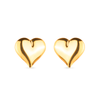 Brinco Dourado de Coração Médio